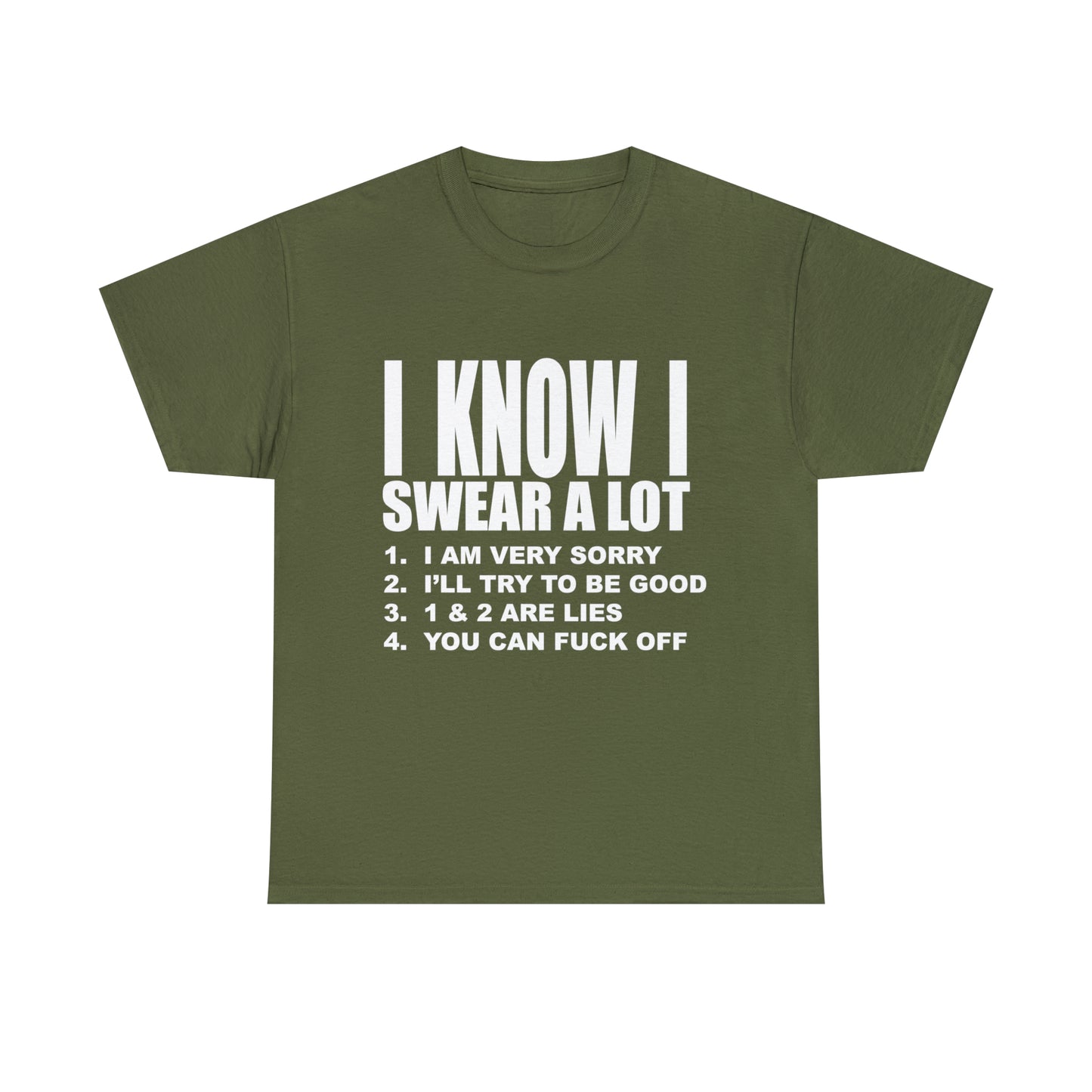 I KNOW I SWEAR A LOT (r*** version) - Unisex Heavy Cotton Tee - AUS