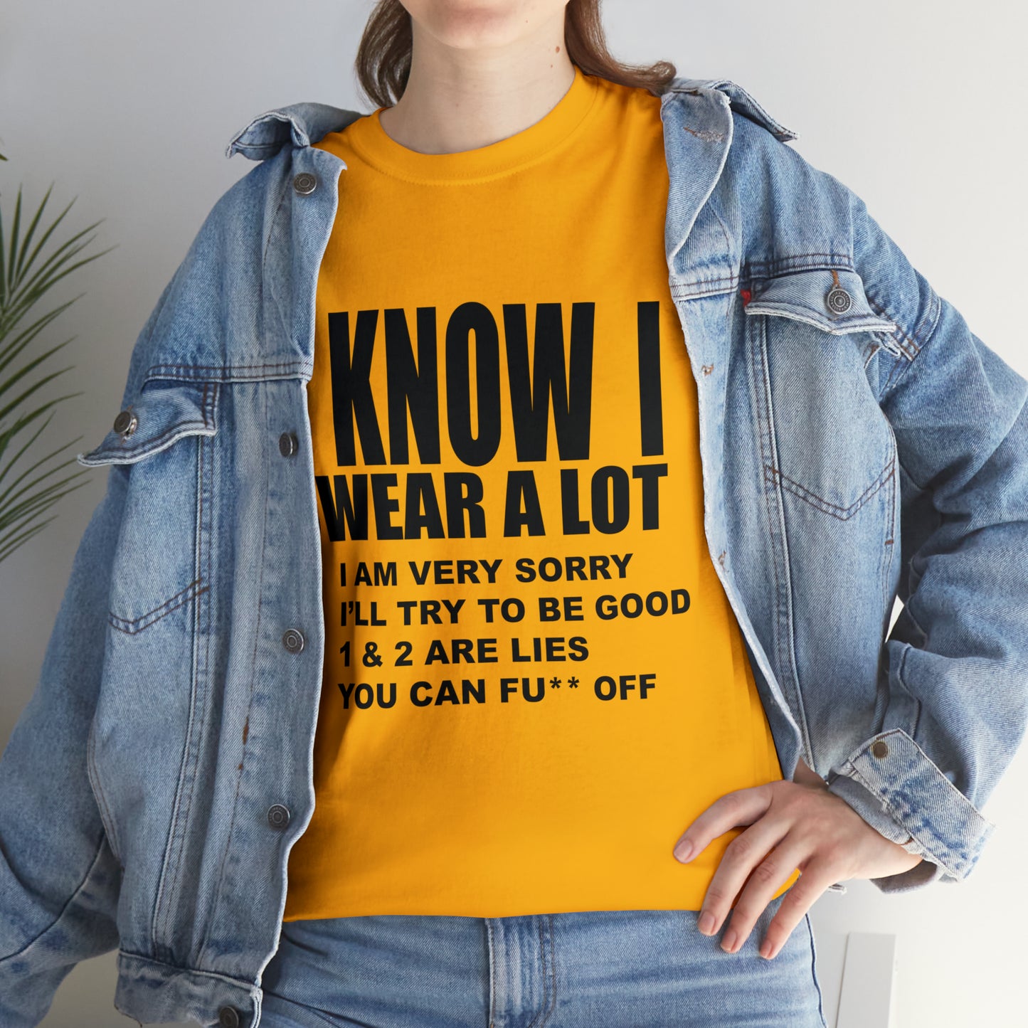 I KNOW I SWEAR A LOT (Po**** Version) - Unisex Heavy Cotton Tee - AUS