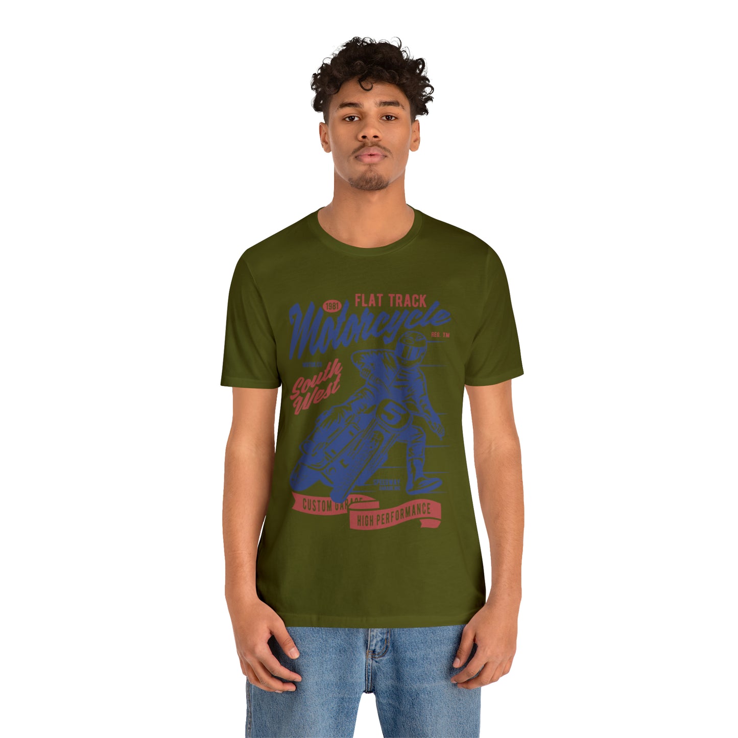 FLAT TRACK MOTORCYCLE - Unisex Jersey Short Sleeve Tee