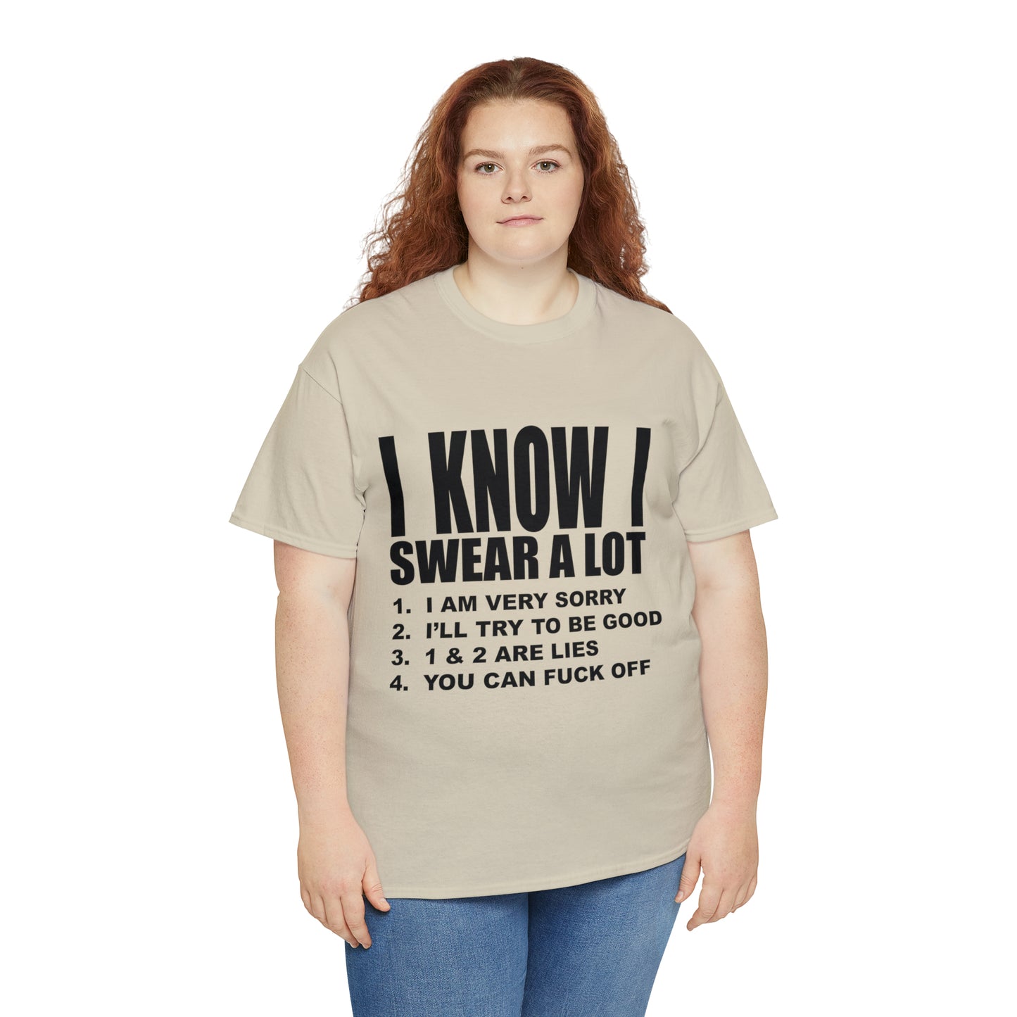 I KNOW I SWEAR A LOT (r*** version) - Unisex Heavy Cotton Tee - AUS