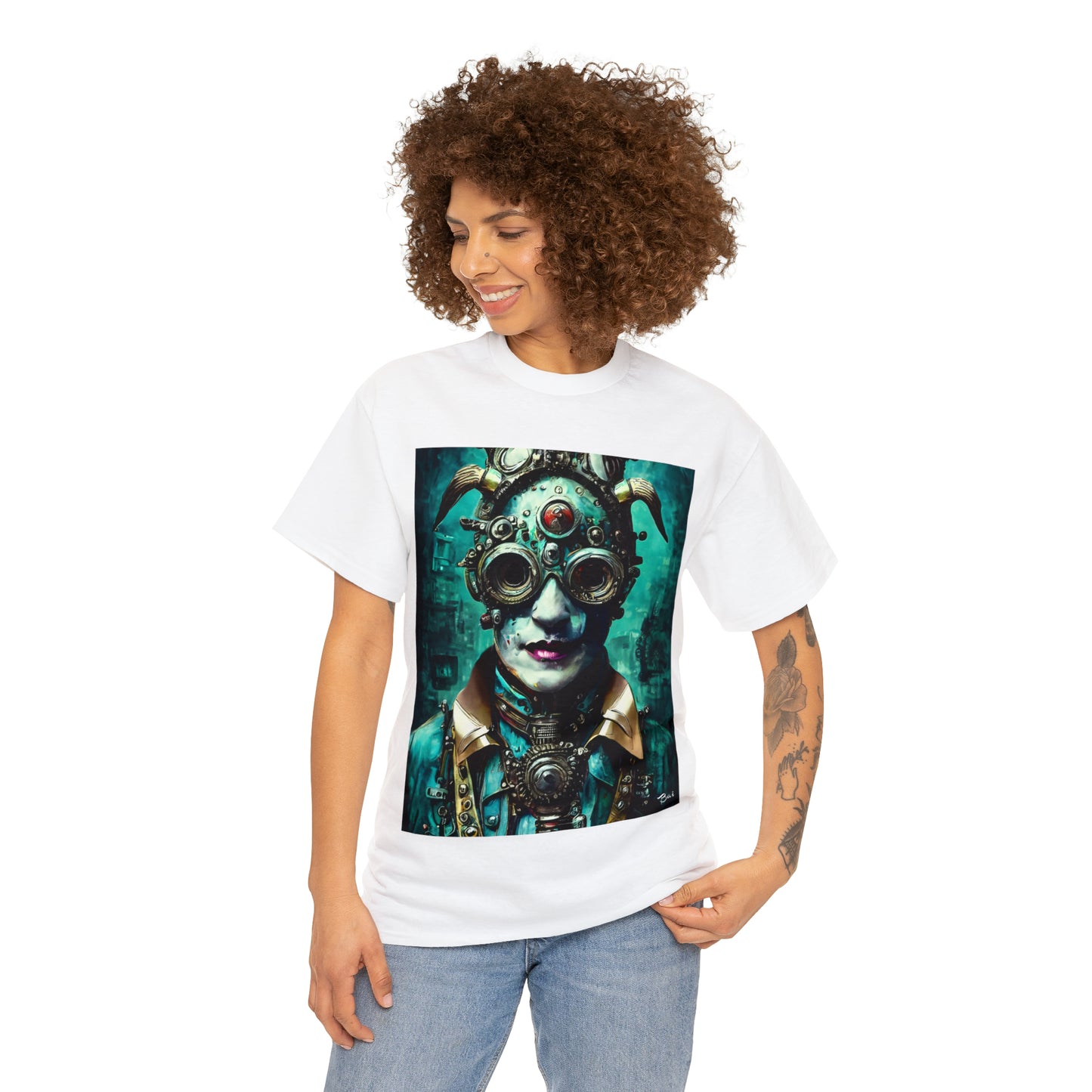 CYBER-STEAMPUNK LORD - Airt on a Shirt  - Unisex Heavy Cotton Tee - AUS