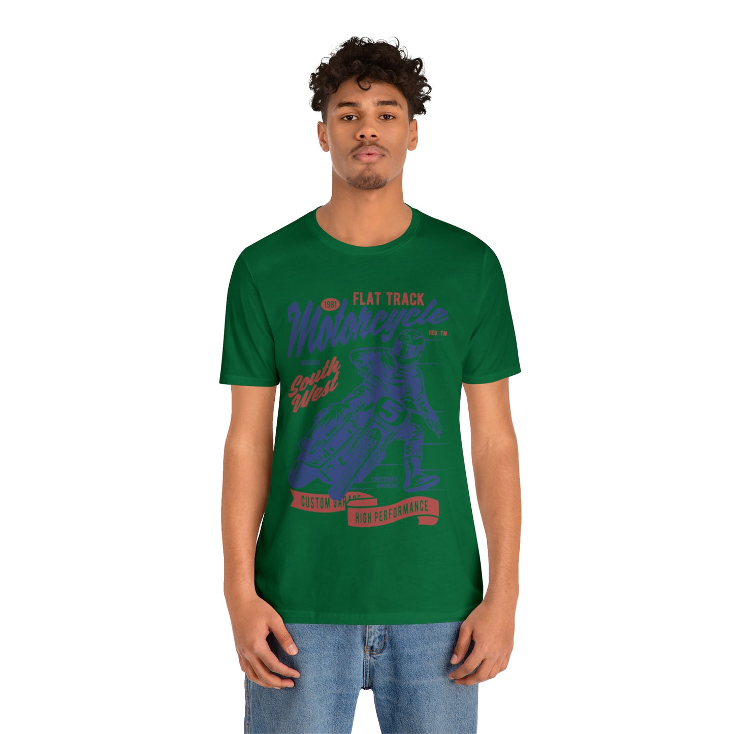 FLAT TRACK MOTORCYCLE - Unisex Jersey Short Sleeve Tee