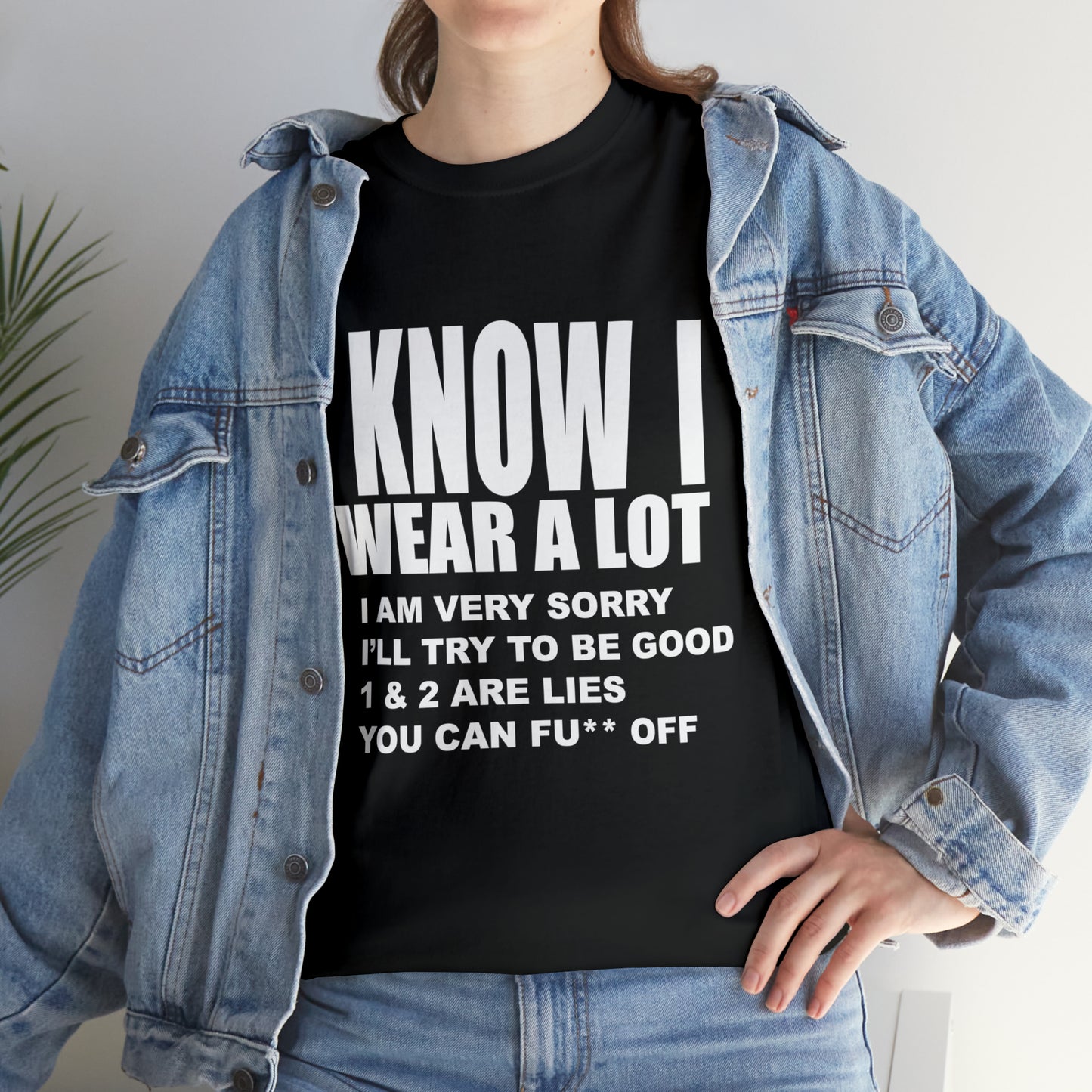 I KNOW I SWEAR A LOT (Po**** Version) - Unisex Heavy Cotton Tee - AUS
