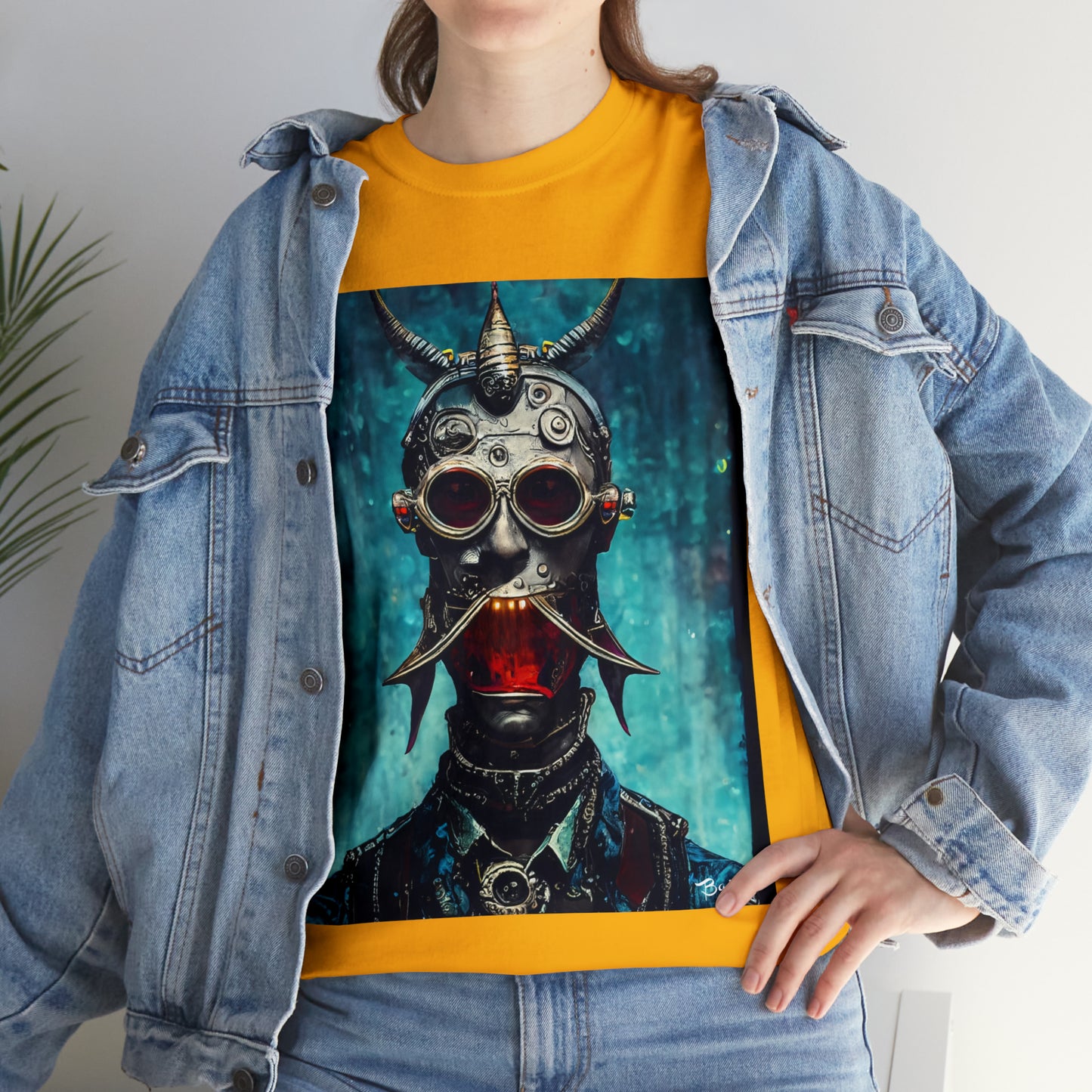 CYBER-STEAMPUNK BOUNTY-HUNTER - Airt on a Shirt  - Unisex Heavy Cotton Tee - AUS