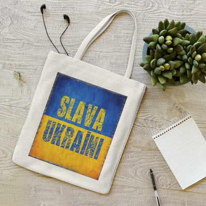 SLAVA UKRAINI - Polyester Tote Bag