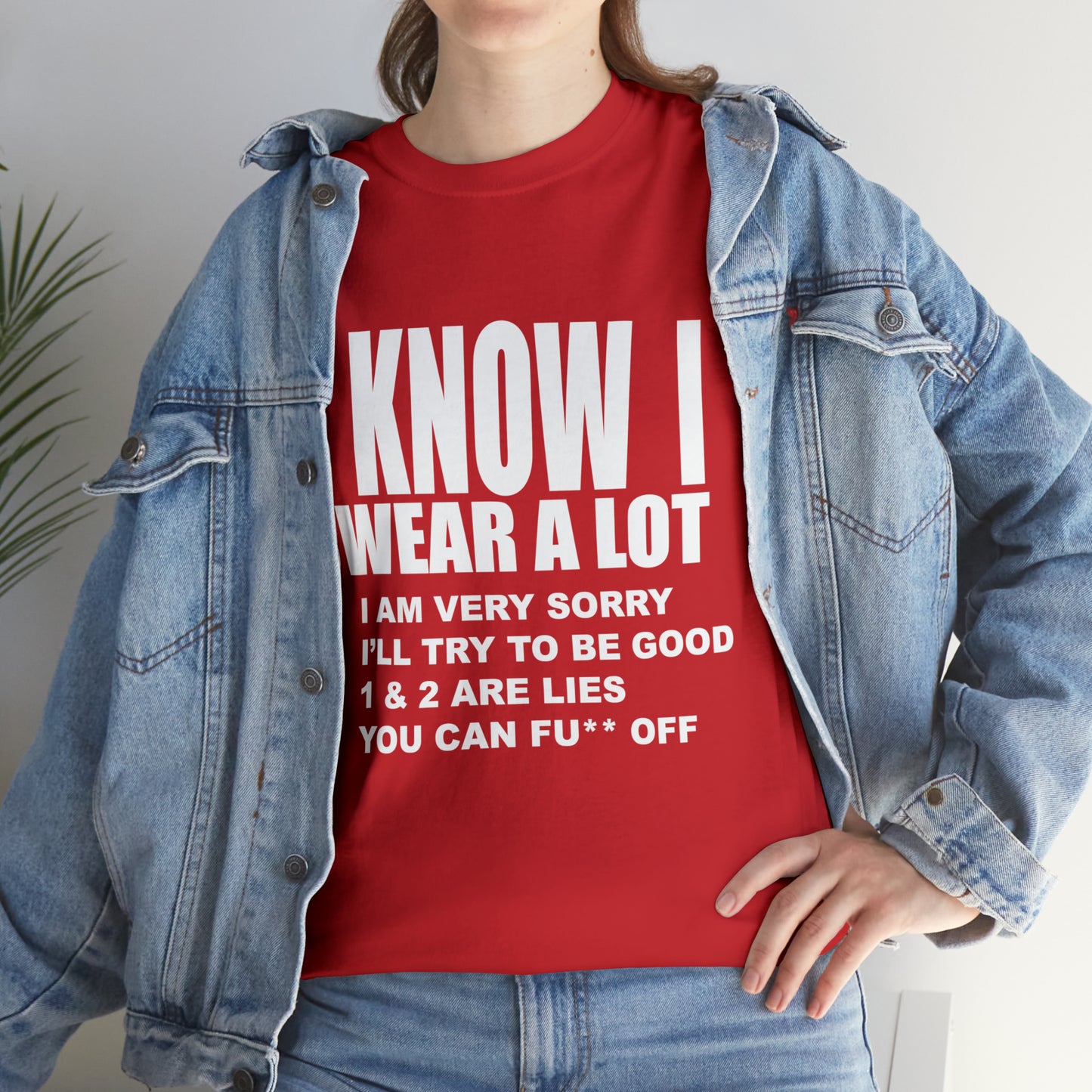 I KNOW I SWEAR A LOT (Po**** Version) - Unisex Heavy Cotton Tee - AUS