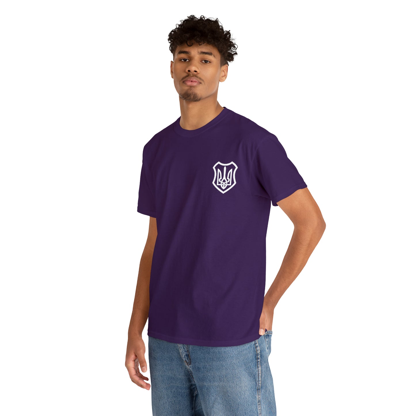 ICONIC UKRAINIAN TRIDENT T-SHIRT version 2 - Unisex Heavy Cotton Tee - AUS