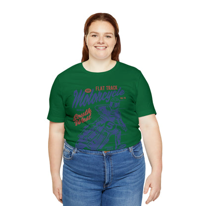 FLAT TRACK MOTORCYCLE - Unisex Jersey Short Sleeve Tee