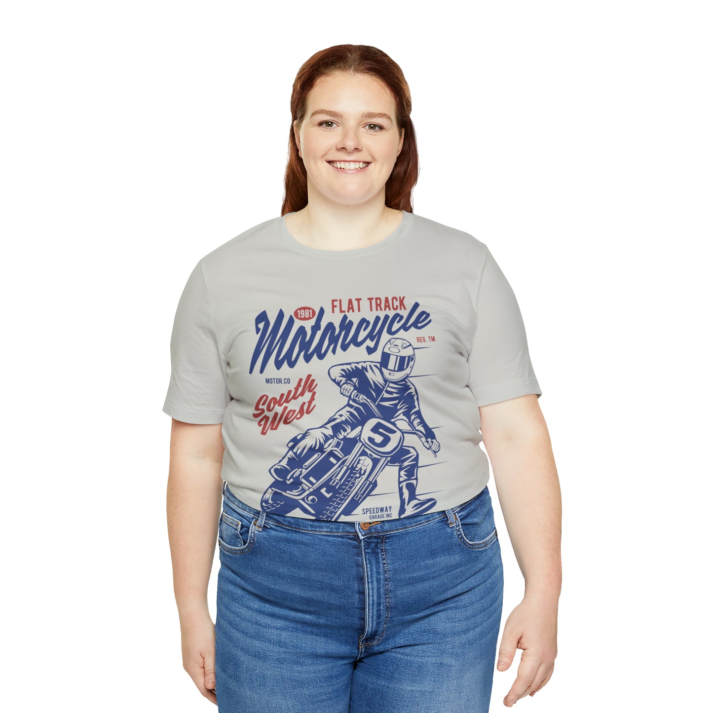 FLAT TRACK MOTORCYCLE - Unisex Jersey Short Sleeve Tee