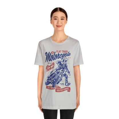 FLAT TRACK MOTORCYCLE - Unisex Jersey Short Sleeve Tee