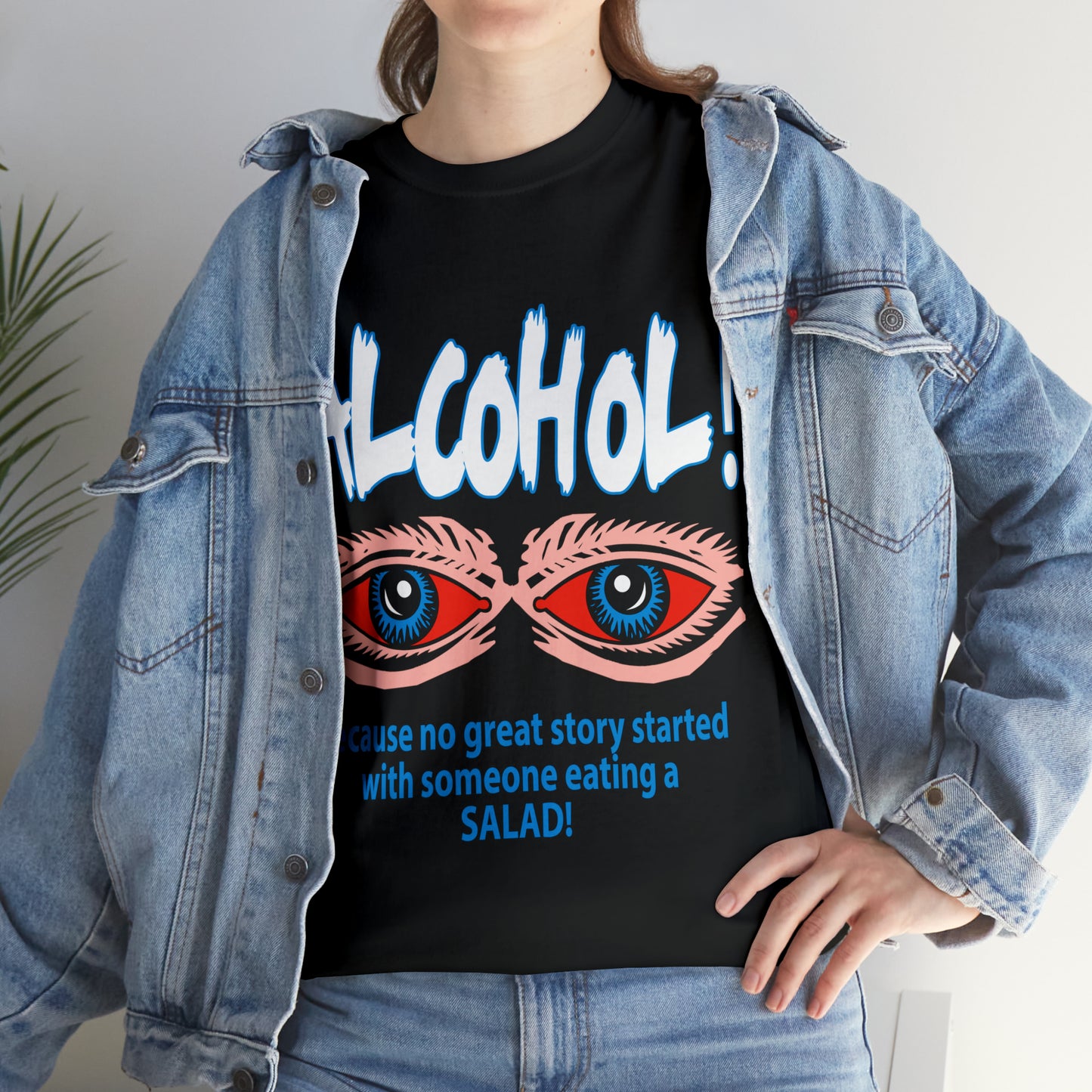 "ALC****" vs Salad  - Funny Shirt - Unisex Heavy Cotton Tee - USA