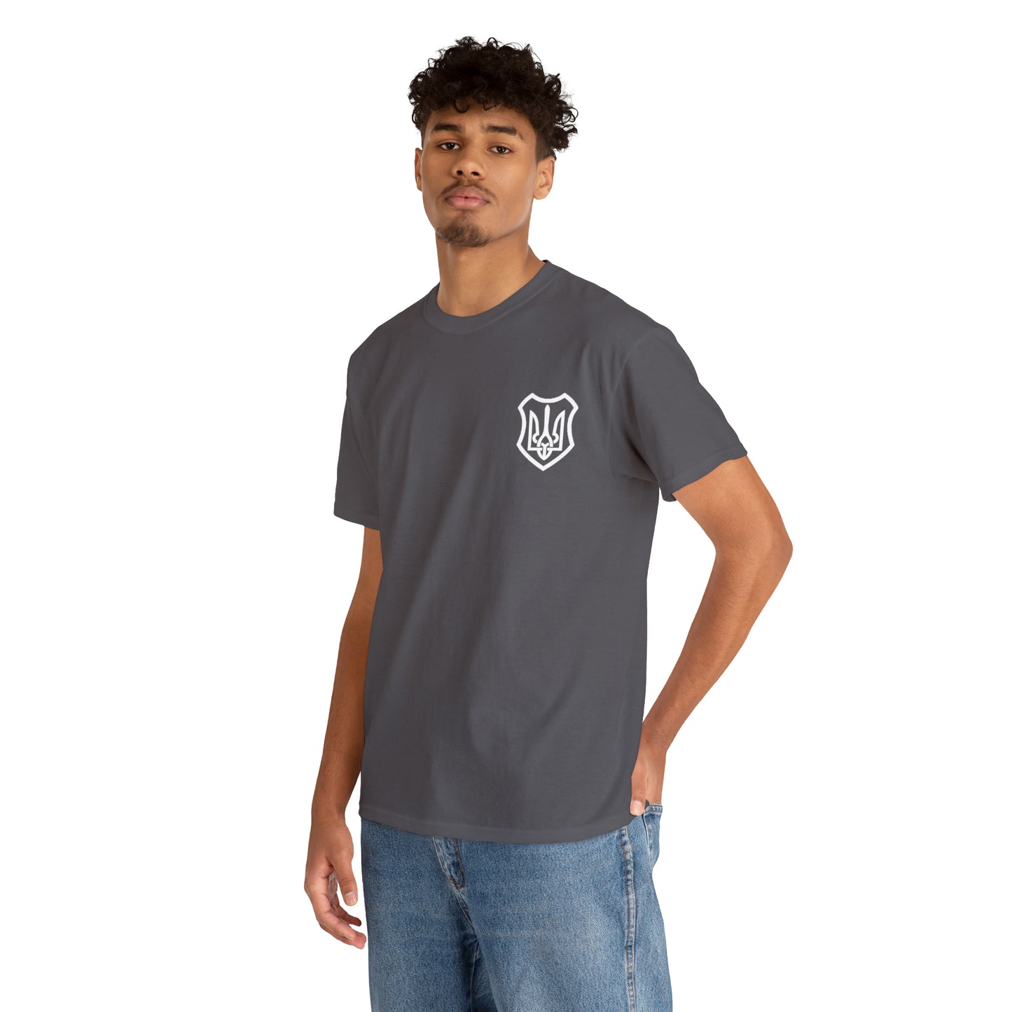 ICONIC UKRAINIAN TRIDENT T-SHIRT version 2 - Unisex Heavy Cotton Tee - AUS