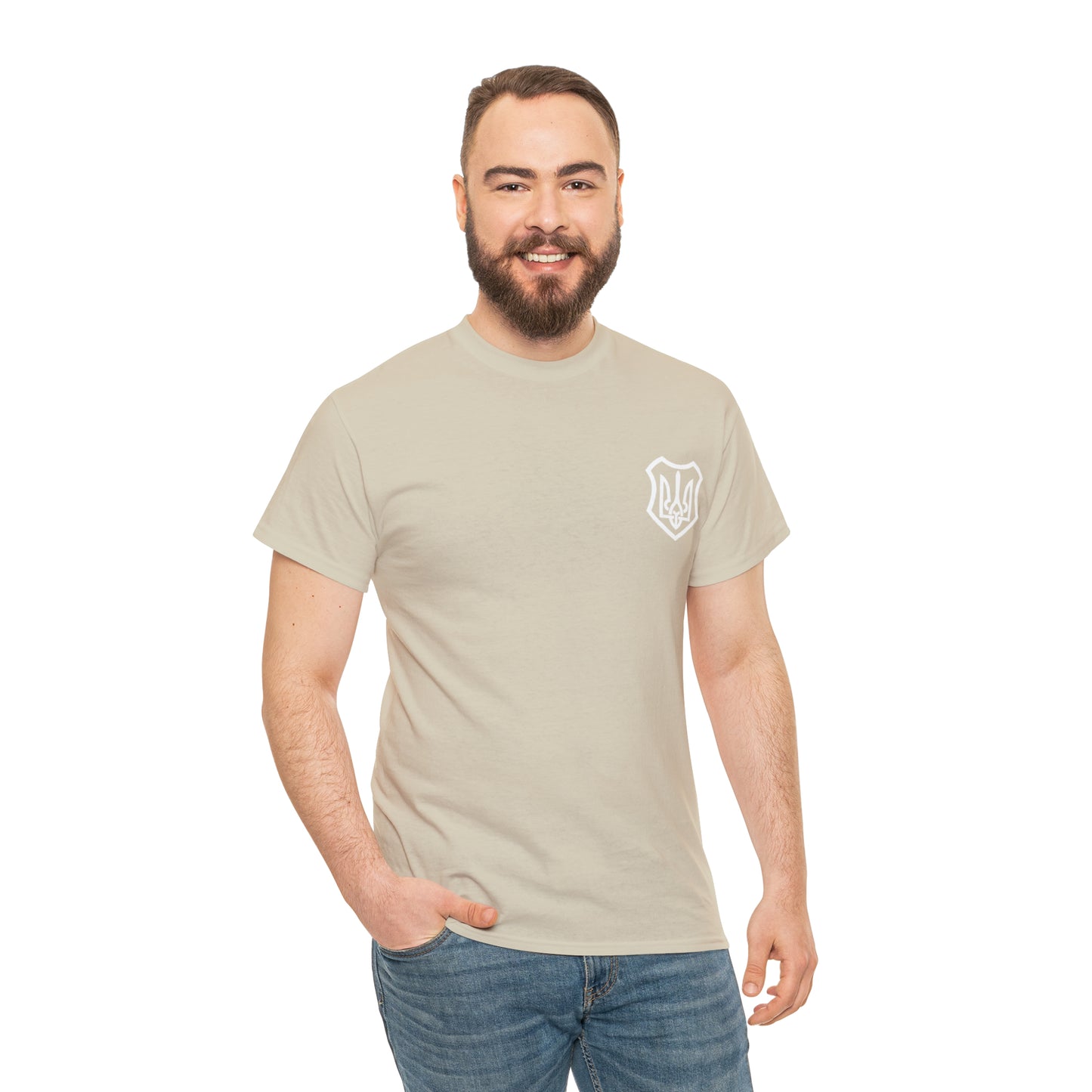 ICONIC UKRAINIAN TRIDENT T-SHIRT version 2 - Unisex Heavy Cotton Tee - AUS