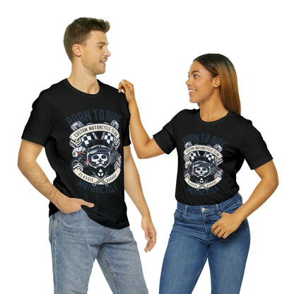 BORN TO RIDE Classic Garage - Unisex Jersey Short Sleeve Tee