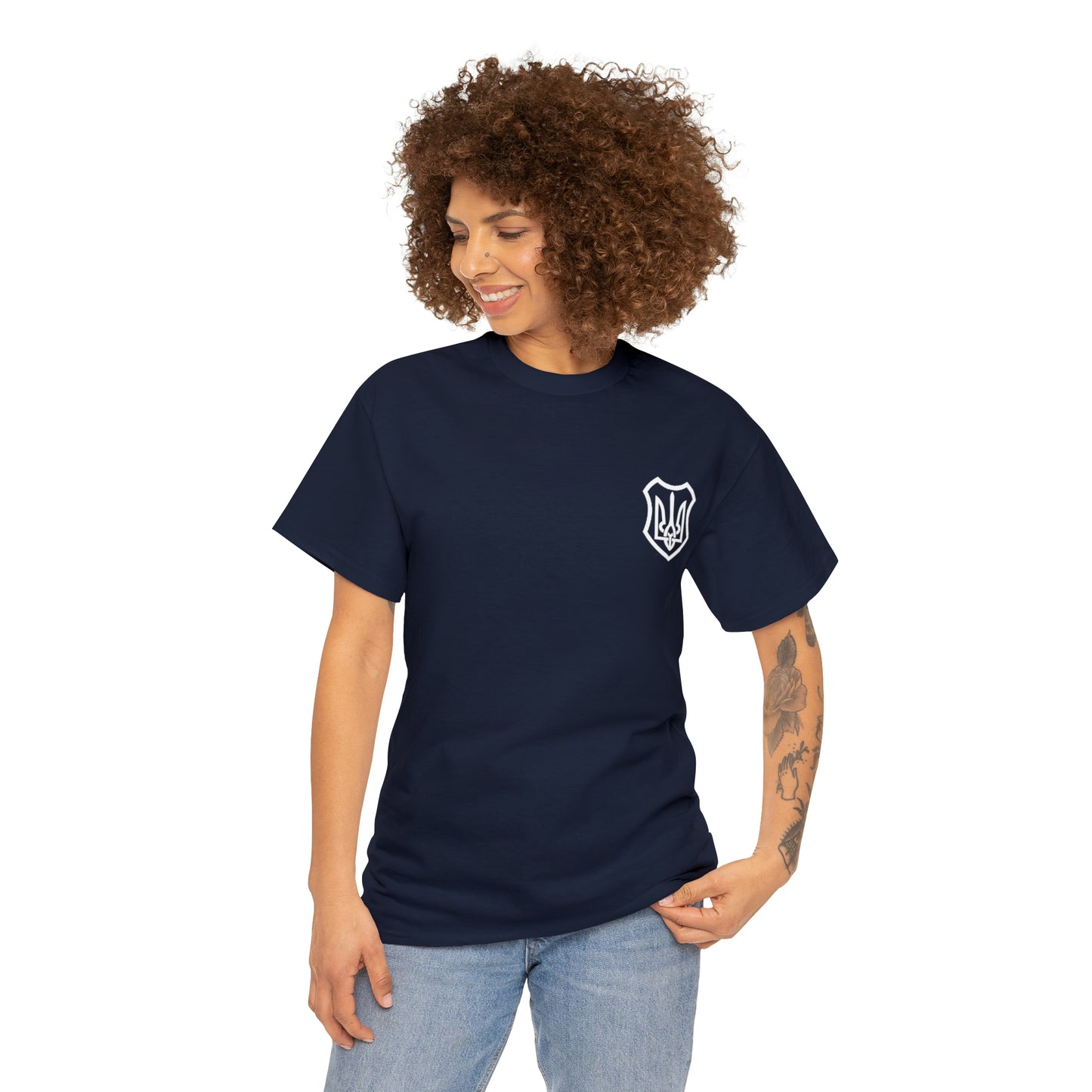 ICONIC UKRAINIAN TRIDENT T-SHIRT version 2 - Unisex Heavy Cotton Tee - AUS