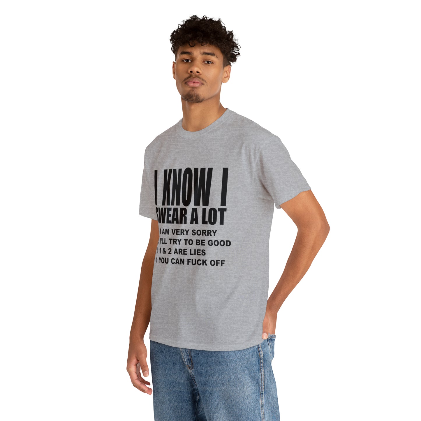 I KNOW I SWEAR A LOT (r*** version) - Unisex Heavy Cotton Tee - AUS