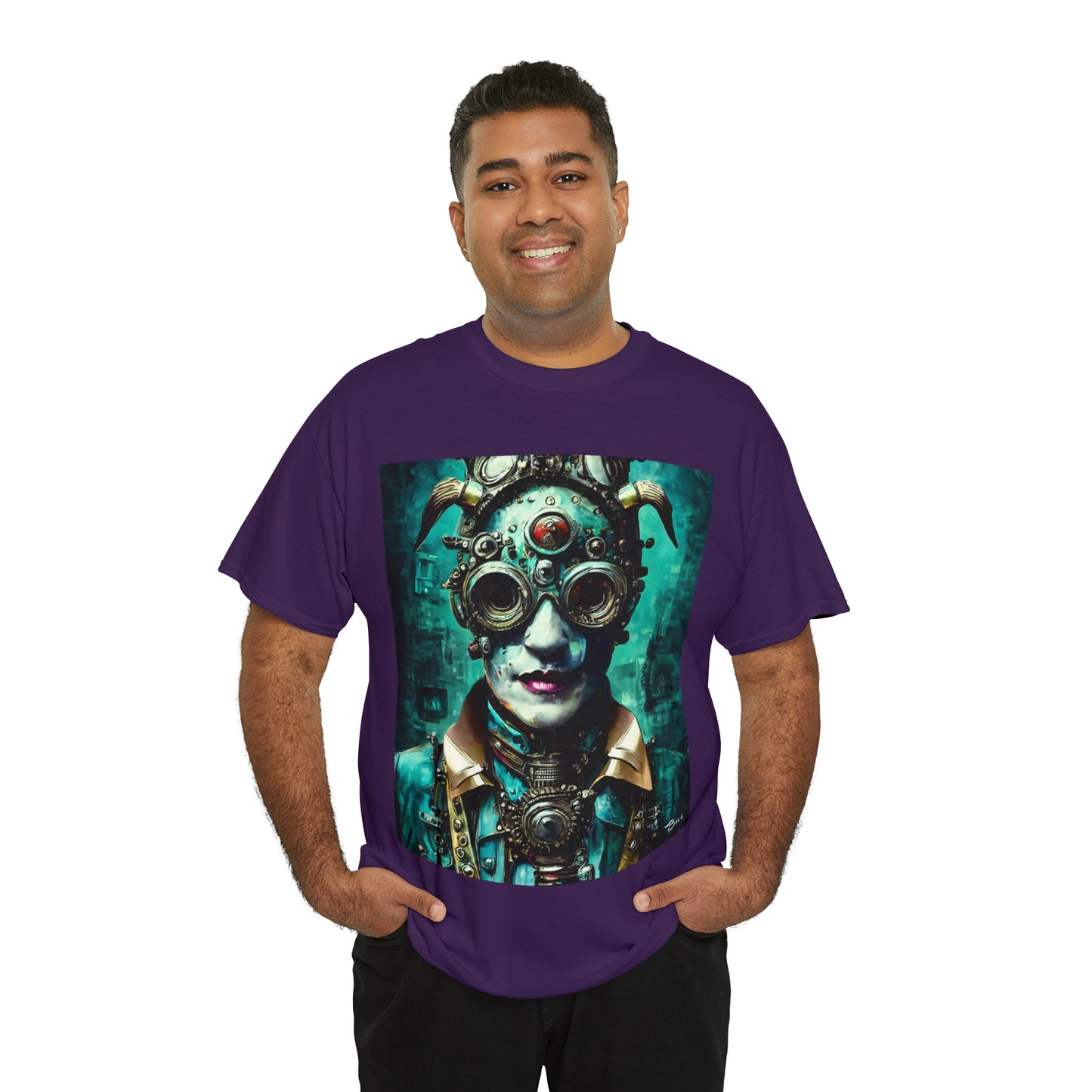 CYBER-STEAMPUNK LORD - Airt on a Shirt  - Unisex Heavy Cotton Tee - AUS