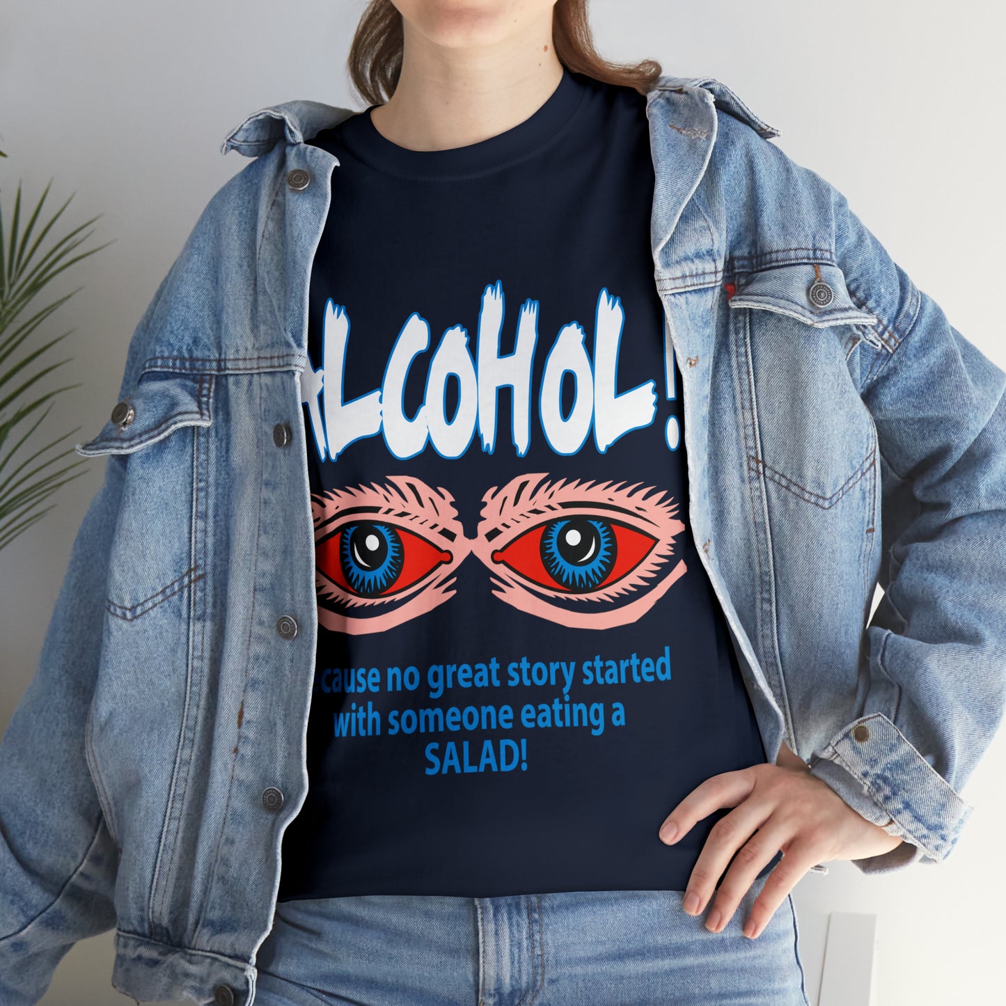 "ALC****" vs Salad  - Funny Shirt - Unisex Heavy Cotton Tee - USA