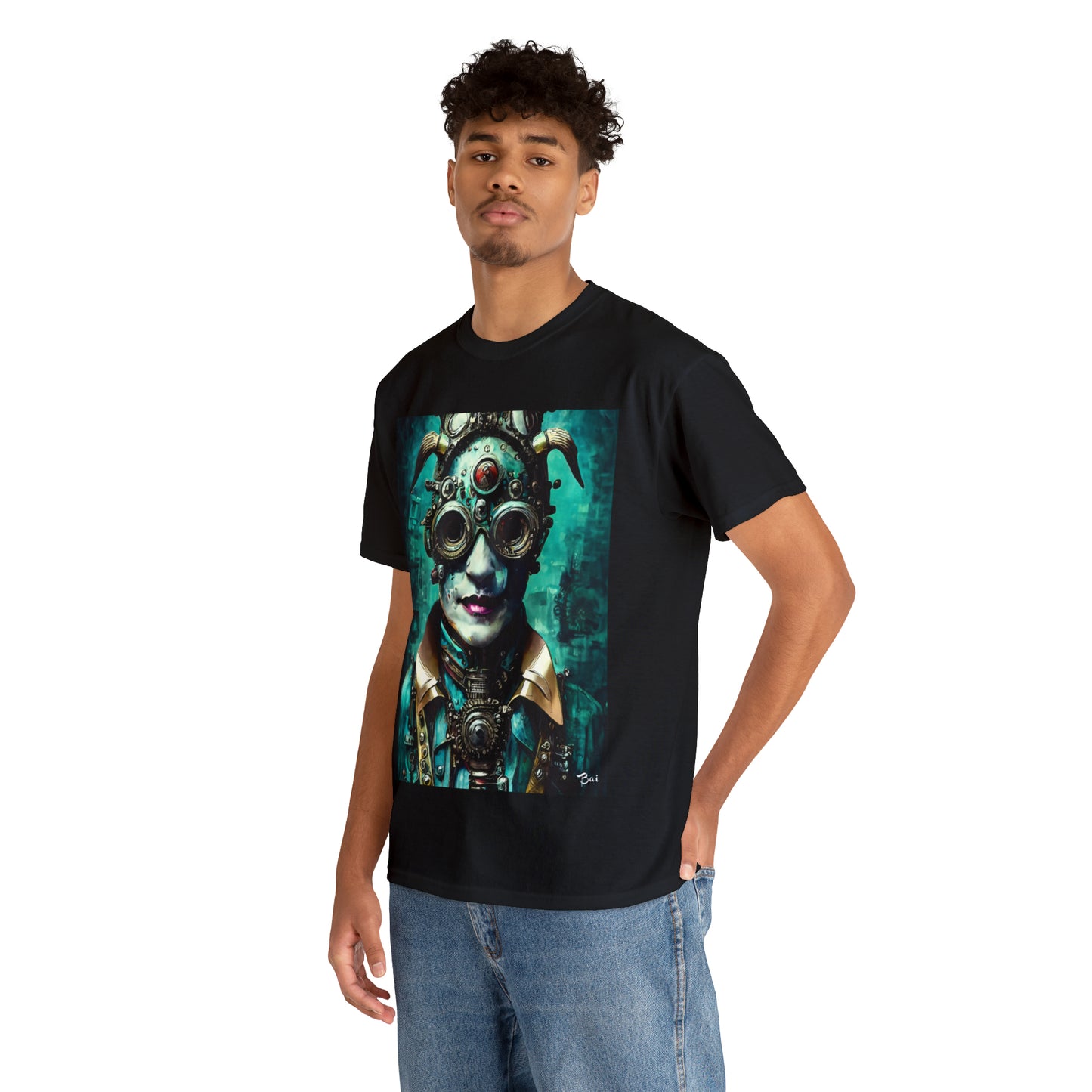 CYBER-STEAMPUNK LORD - Airt on a Shirt  - Unisex Heavy Cotton Tee - AUS