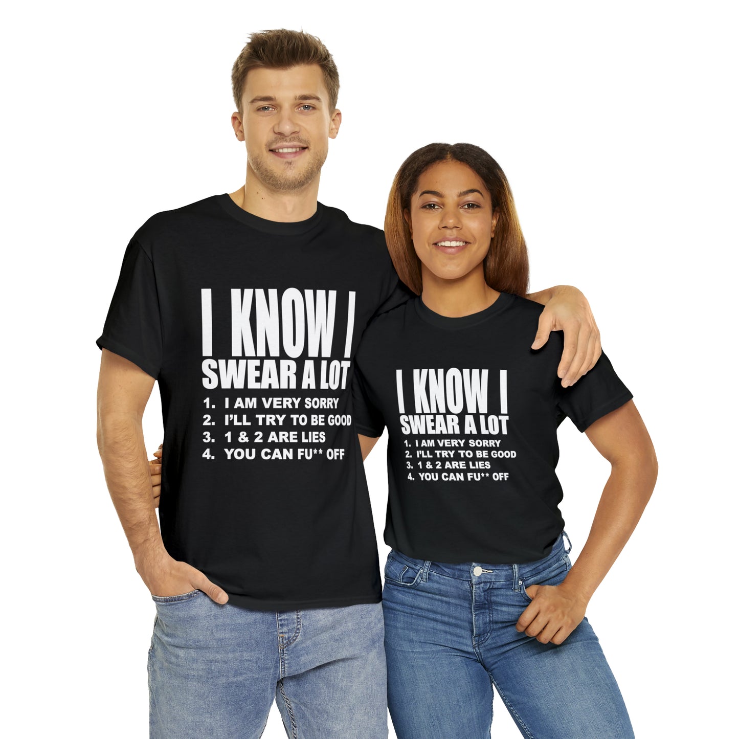 I KNOW I SWEAR A LOT (Po**** Version) - Unisex Heavy Cotton Tee - AUS