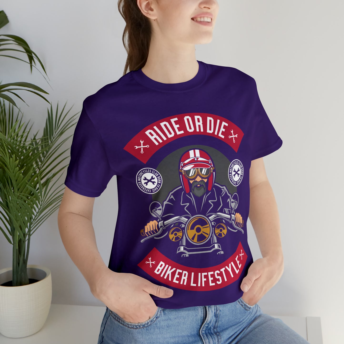 BIKER LIFESTYLE - Ride or Die - Unisex Jersey Short Sleeve Tee