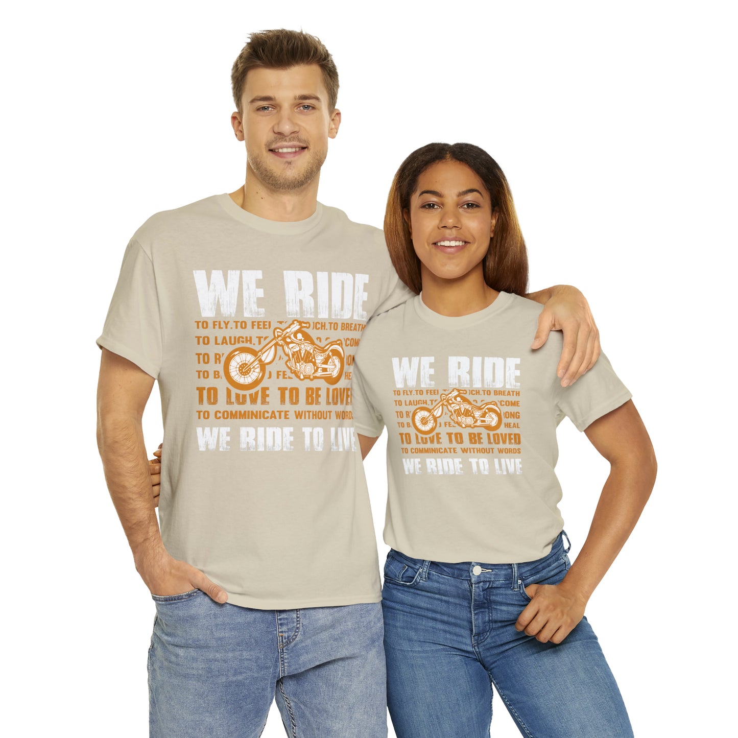 WE RIDE TO LIVE - Unisex Heavy Cotton Tee - USA