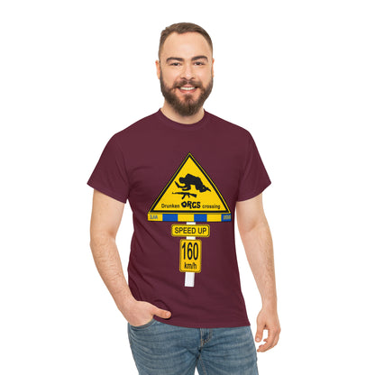 DRU**** ORCS CROSSING UKRAINE SUPPORTER T-SHIRT - Unisex Heavy Cotton Tee - AUS