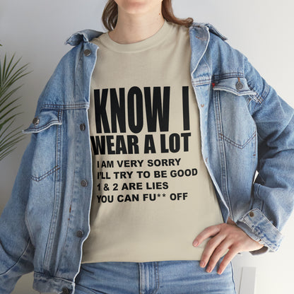 I KNOW I SWEAR A LOT (Po**** Version) - Unisex Heavy Cotton Tee - AUS