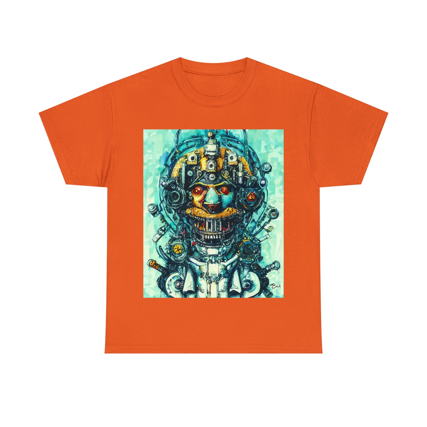 CYBERPUNK STEAMPUNK AUTON - Airt on a Shirt  - Unisex Heavy Cotton Tee - AUS