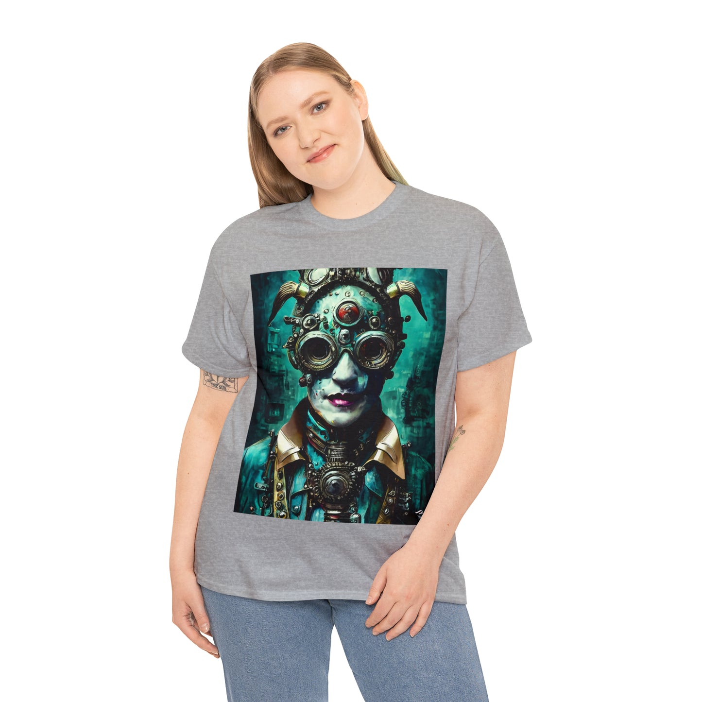 CYBER-STEAMPUNK LORD - Airt on a Shirt  - Unisex Heavy Cotton Tee - AUS
