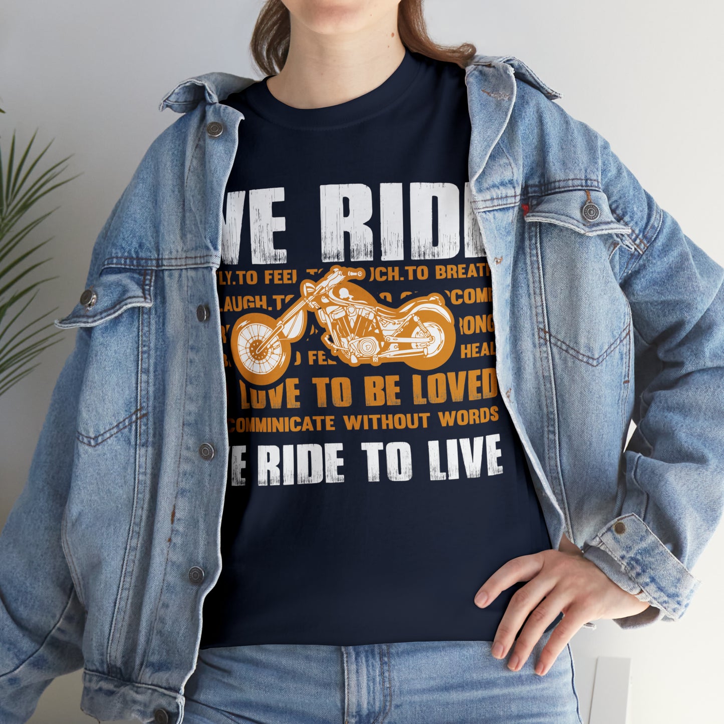 WE RIDE TO LIVE - Unisex Heavy Cotton Tee - USA