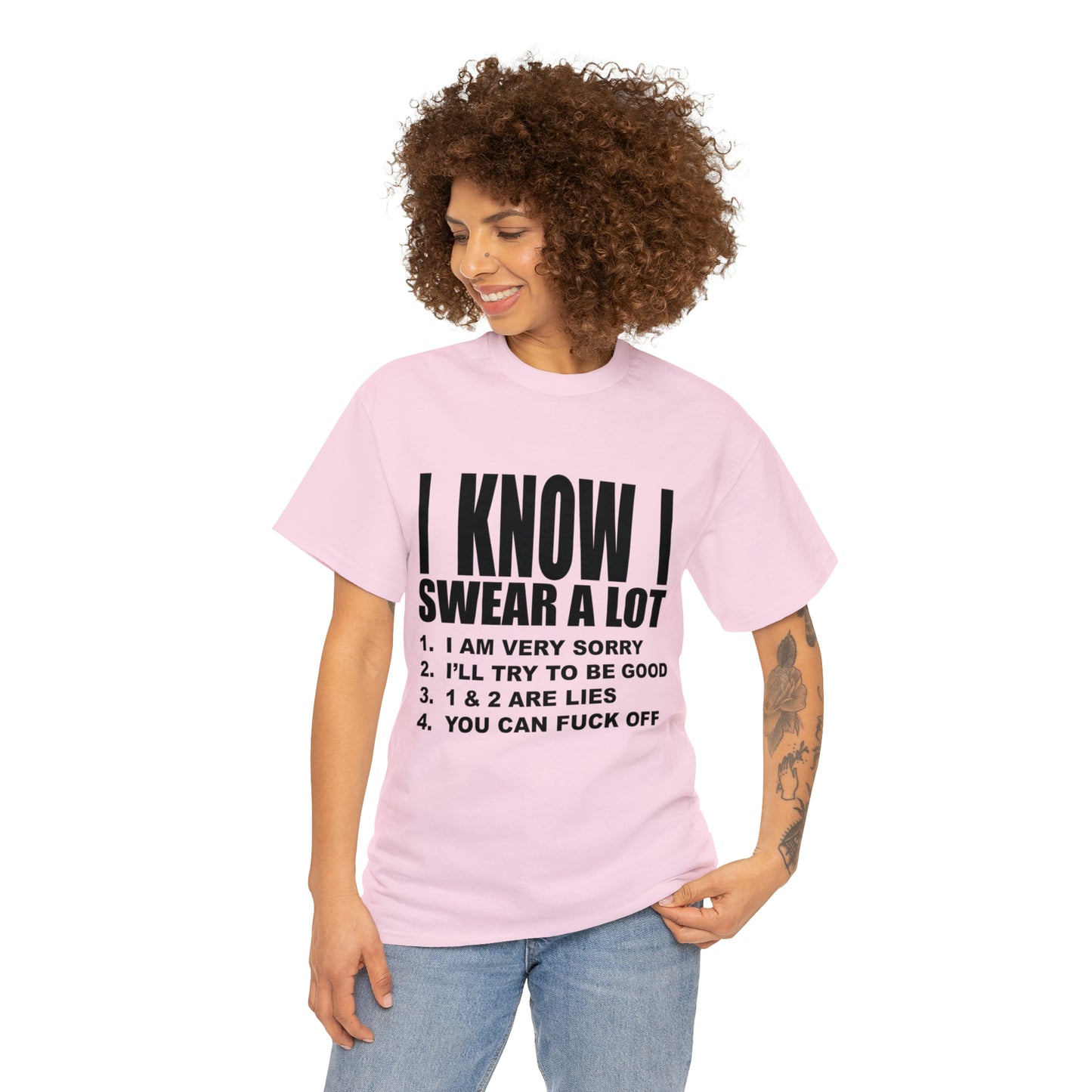 I KNOW I SWEAR A LOT (r*** version) - Unisex Heavy Cotton Tee - AUS