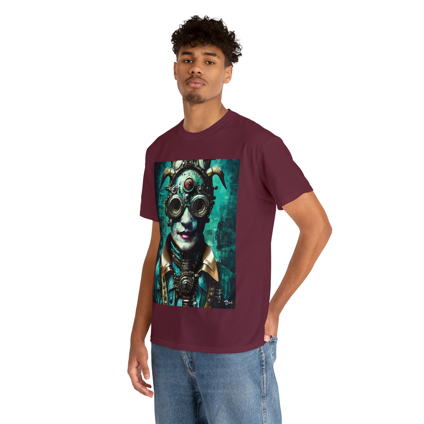 CYBER-STEAMPUNK LORD - Airt on a Shirt  - Unisex Heavy Cotton Tee - AUS