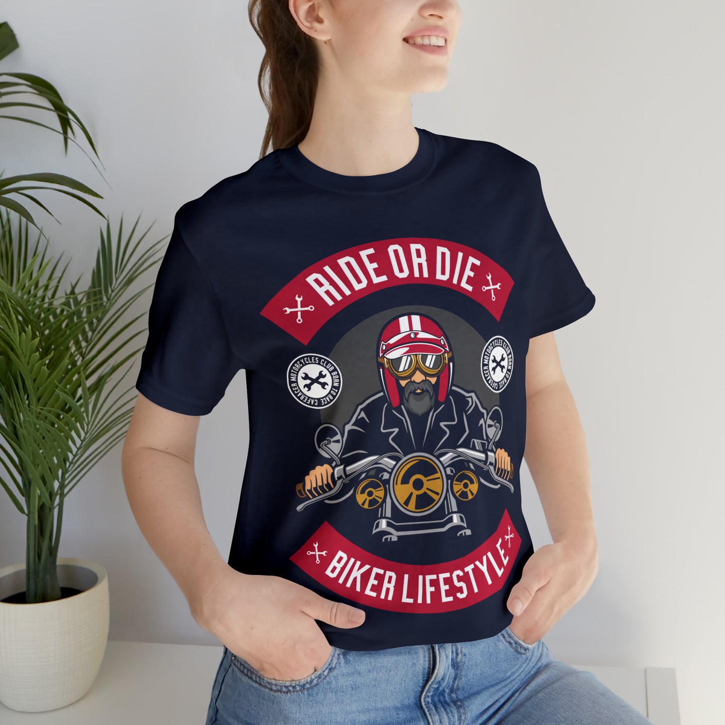 BIKER LIFESTYLE - Ride or Die - Unisex Jersey Short Sleeve Tee