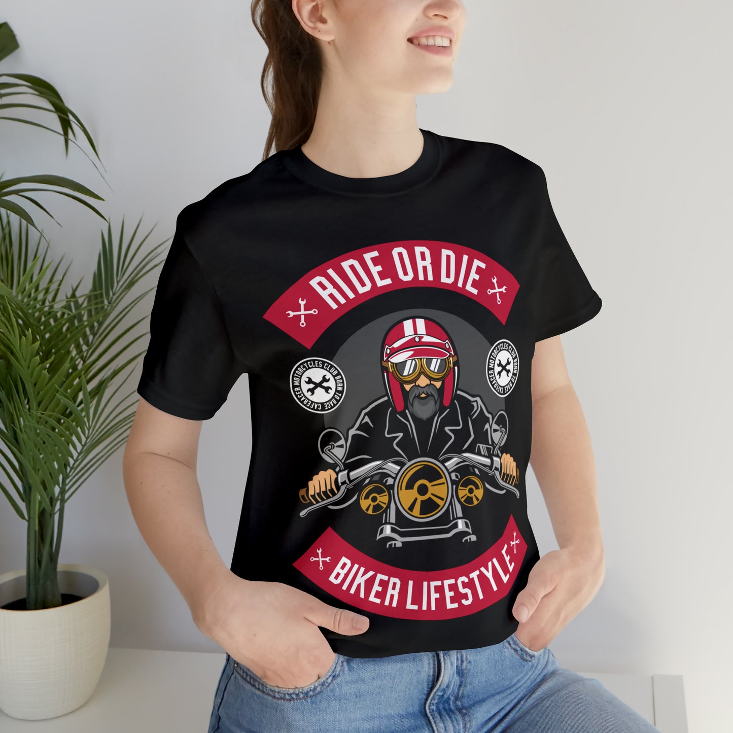 BIKER LIFESTYLE - Ride or Die - Unisex Jersey Short Sleeve Tee
