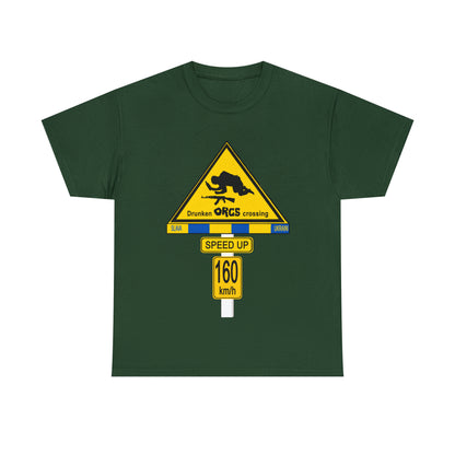 DRU**** ORCS CROSSING UKRAINE SUPPORTER T-SHIRT - Unisex Heavy Cotton Tee - AUS
