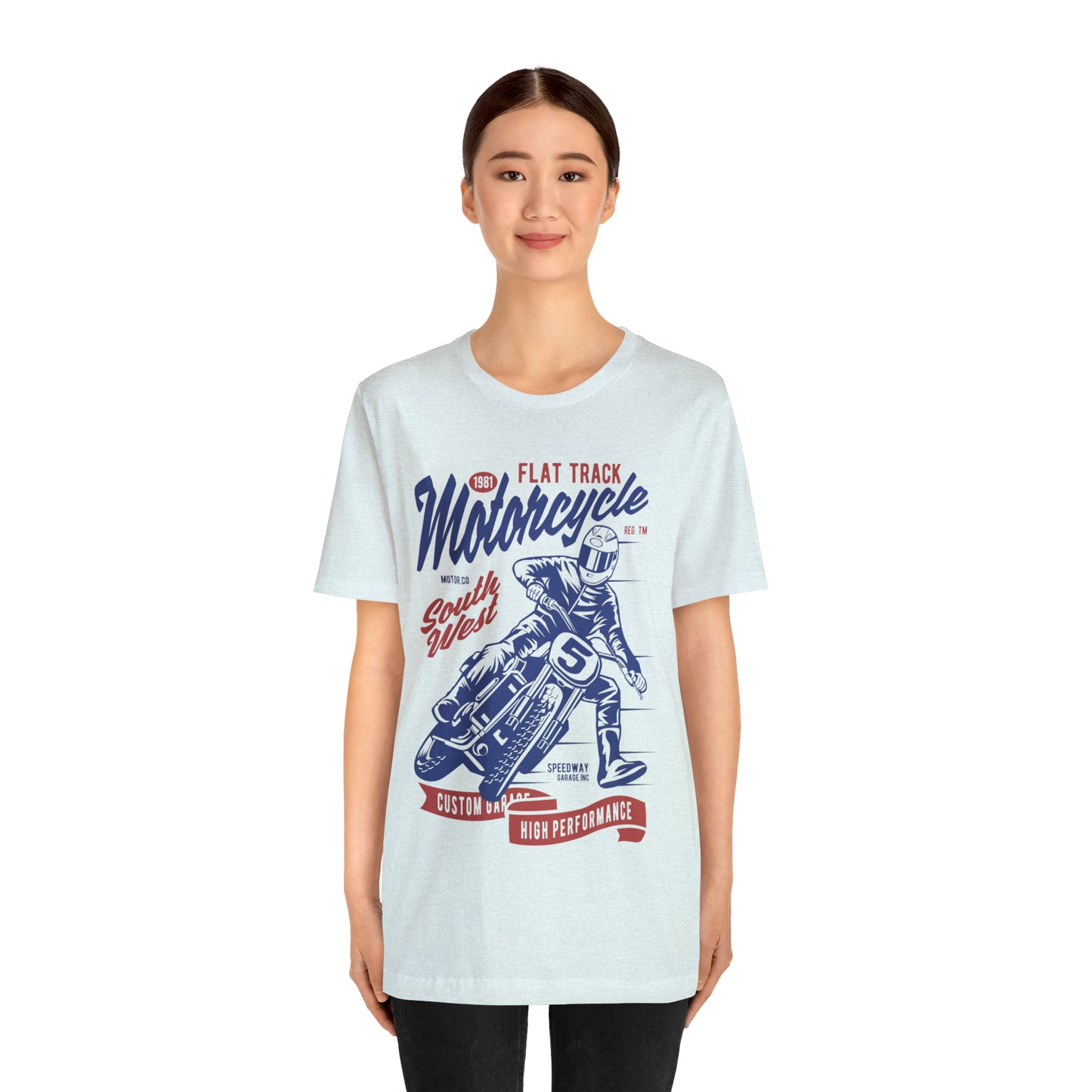 FLAT TRACK MOTORCYCLE - Unisex Jersey Short Sleeve Tee