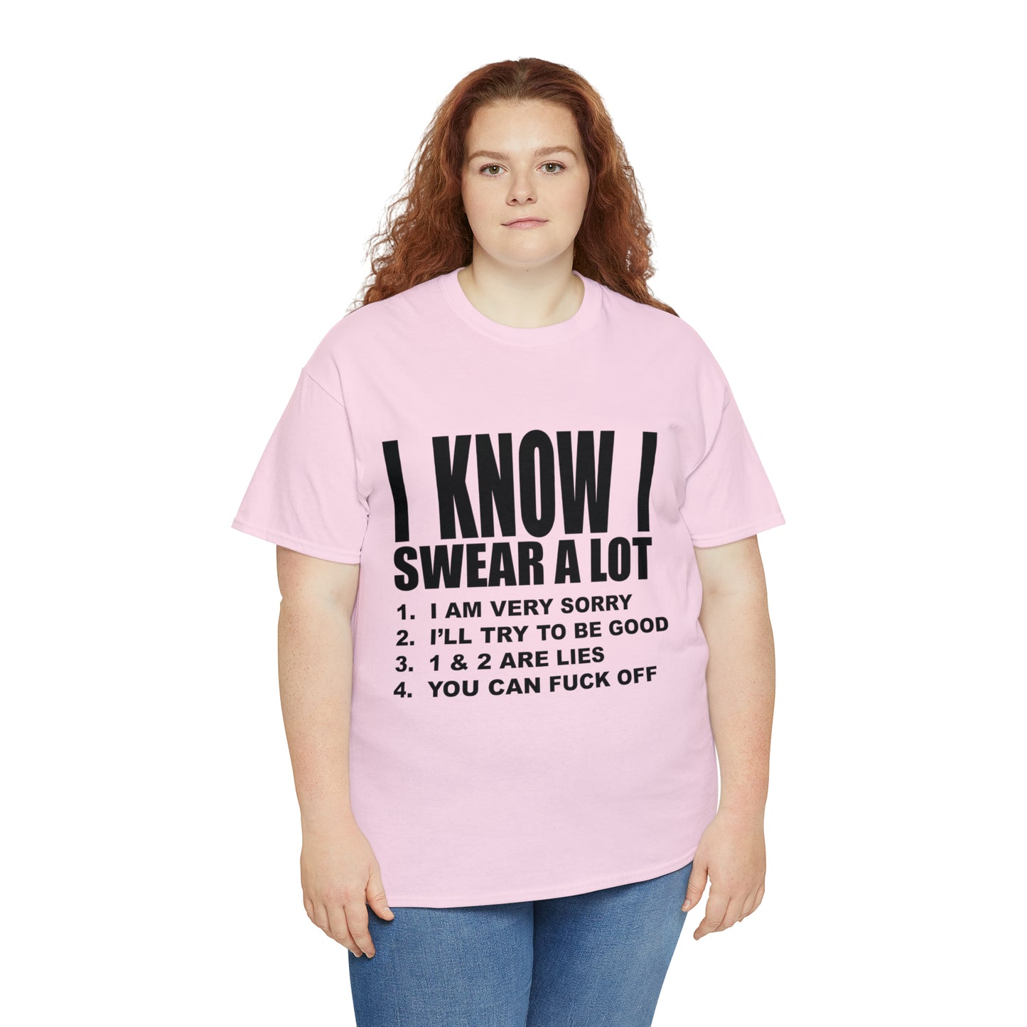 I KNOW I SWEAR A LOT (r*** version) - Unisex Heavy Cotton Tee - AUS