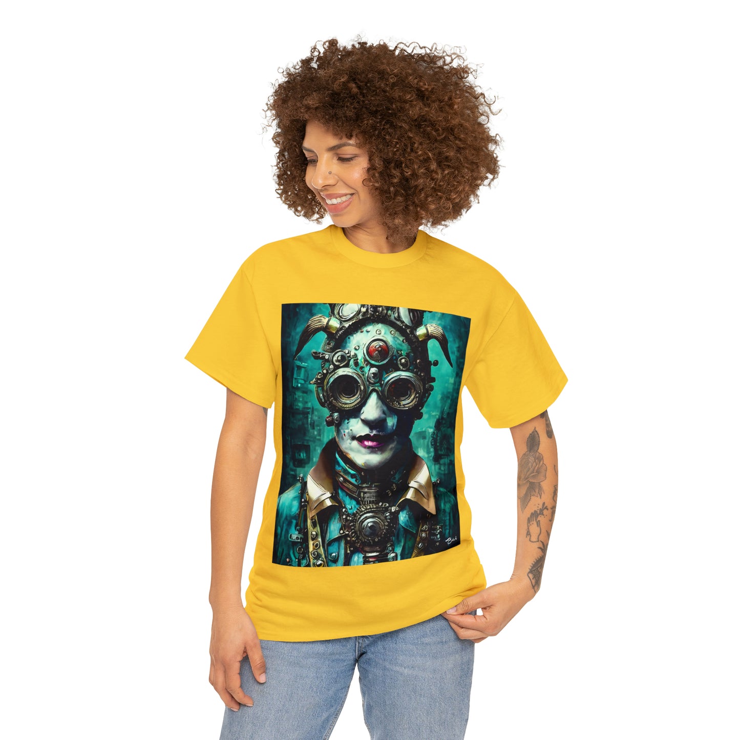 CYBER-STEAMPUNK LORD - Airt on a Shirt  - Unisex Heavy Cotton Tee - AUS