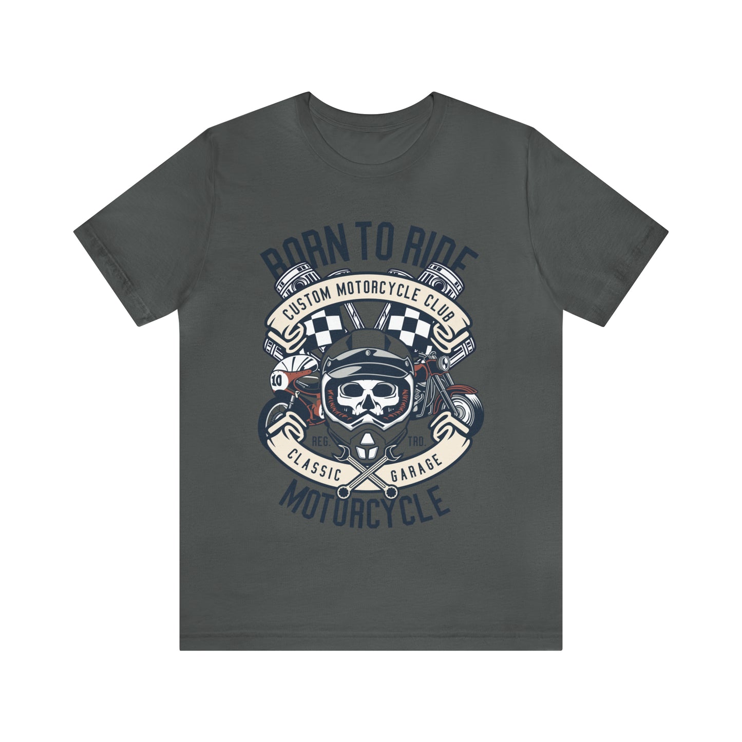 BORN TO RIDE Classic Garage - Unisex Jersey Short Sleeve Tee