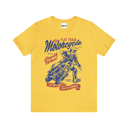 FLAT TRACK MOTORCYCLE - Unisex Jersey Short Sleeve Tee