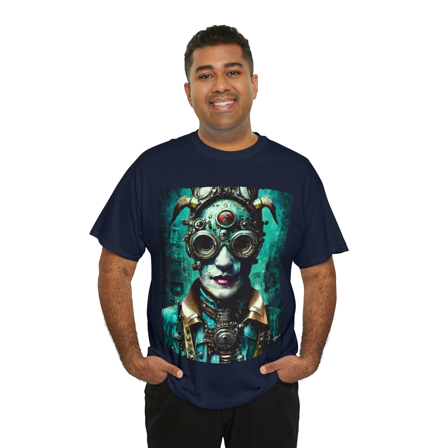 CYBER-STEAMPUNK LORD - Airt on a Shirt  - Unisex Heavy Cotton Tee - AUS