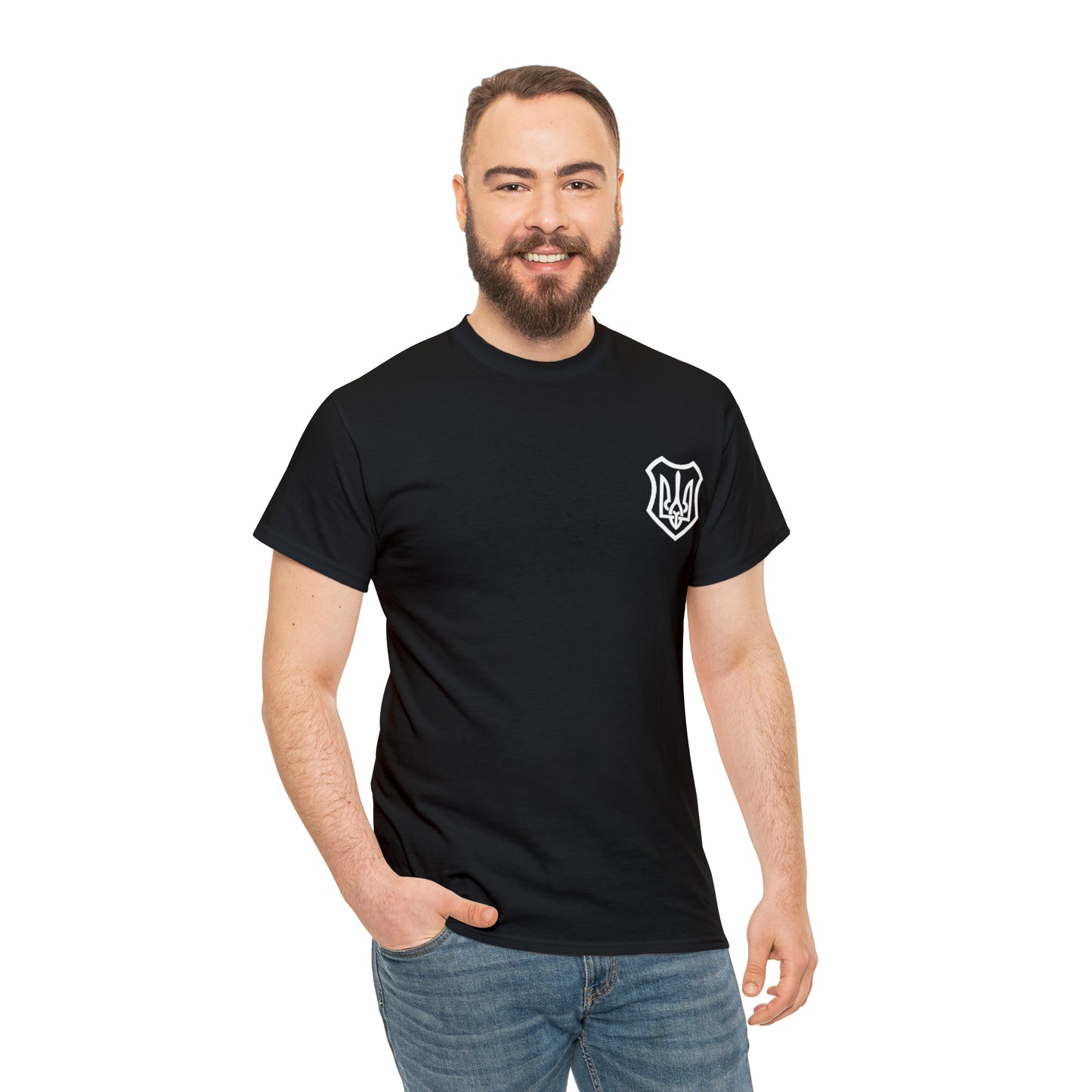 ICONIC UKRAINIAN TRIDENT T-SHIRT version 2 - Unisex Heavy Cotton Tee - AUS