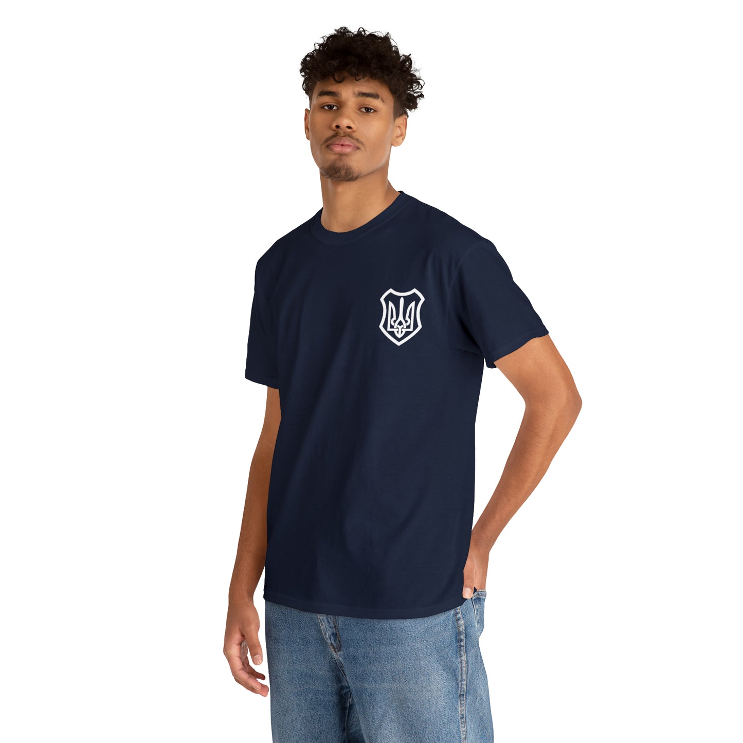 ICONIC UKRAINIAN TRIDENT T-SHIRT version 2 - Unisex Heavy Cotton Tee - AUS