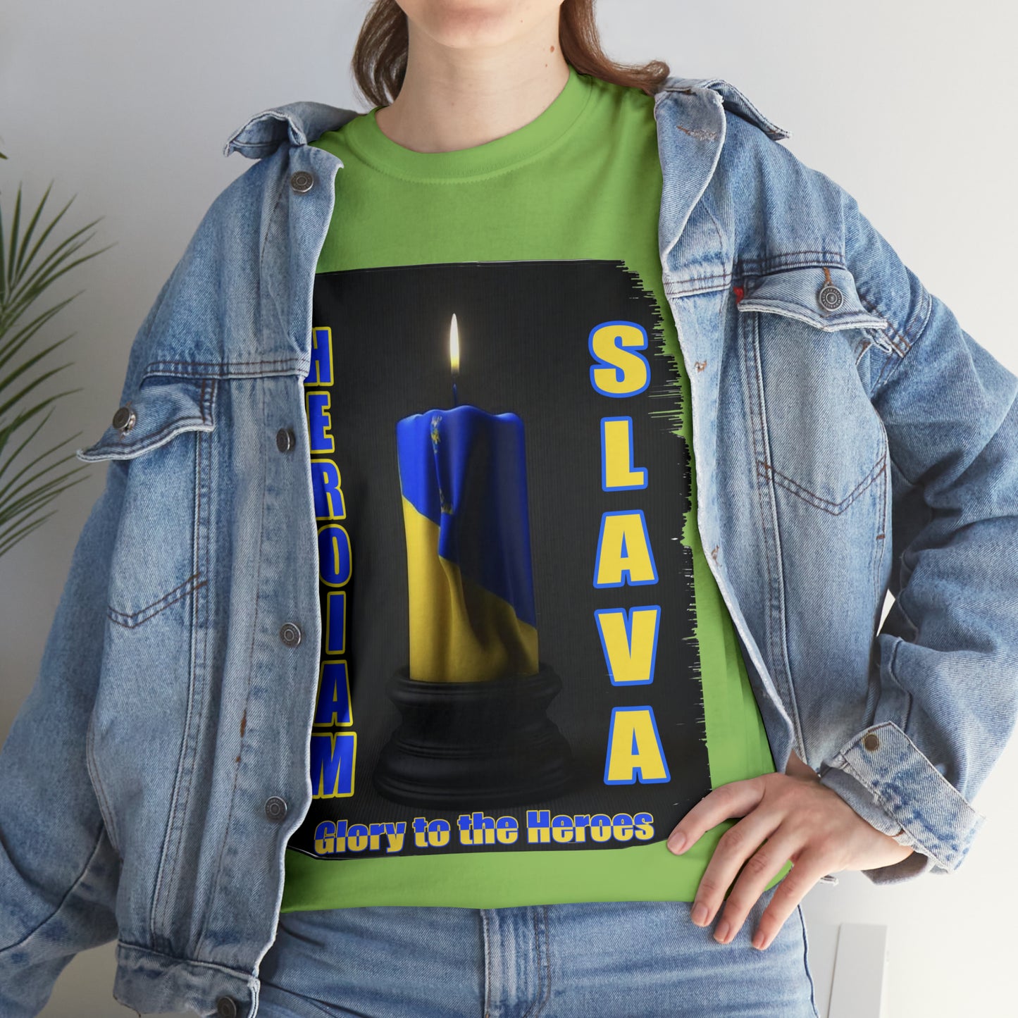 Remembrance Candle - "Heroiam Slava! - Glory to the Heroes" unisex T-shirt