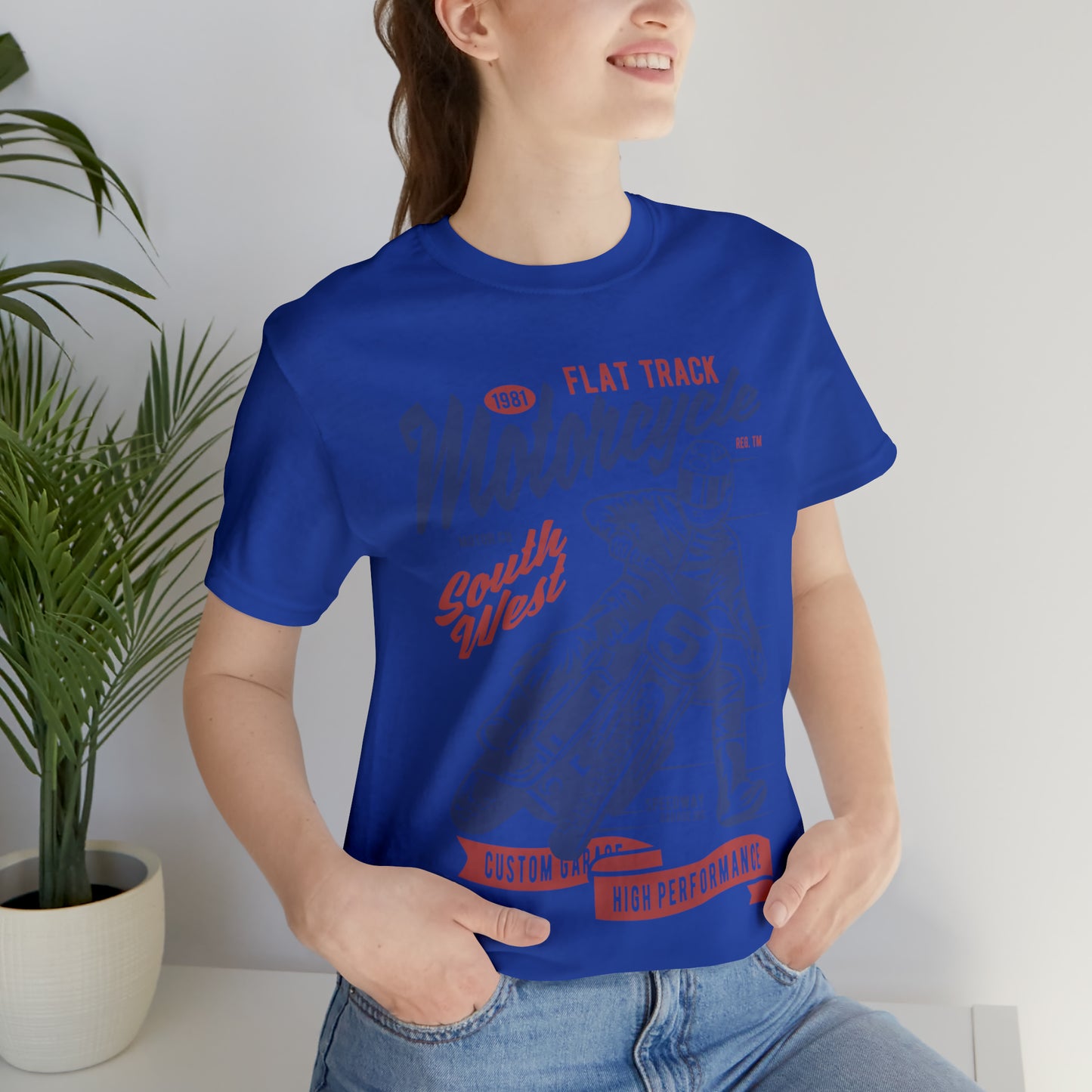 FLAT TRACK MOTORCYCLE - Unisex Jersey Short Sleeve Tee