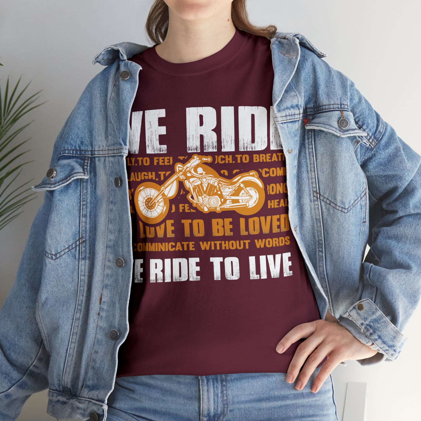 WE RIDE TO LIVE - Unisex Heavy Cotton Tee - USA
