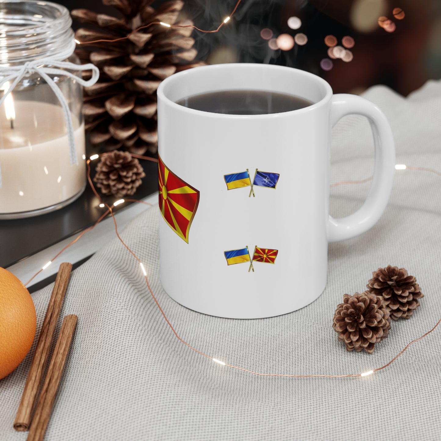 Ukrainian-Northern Macedonian NATO Supporter Mug
