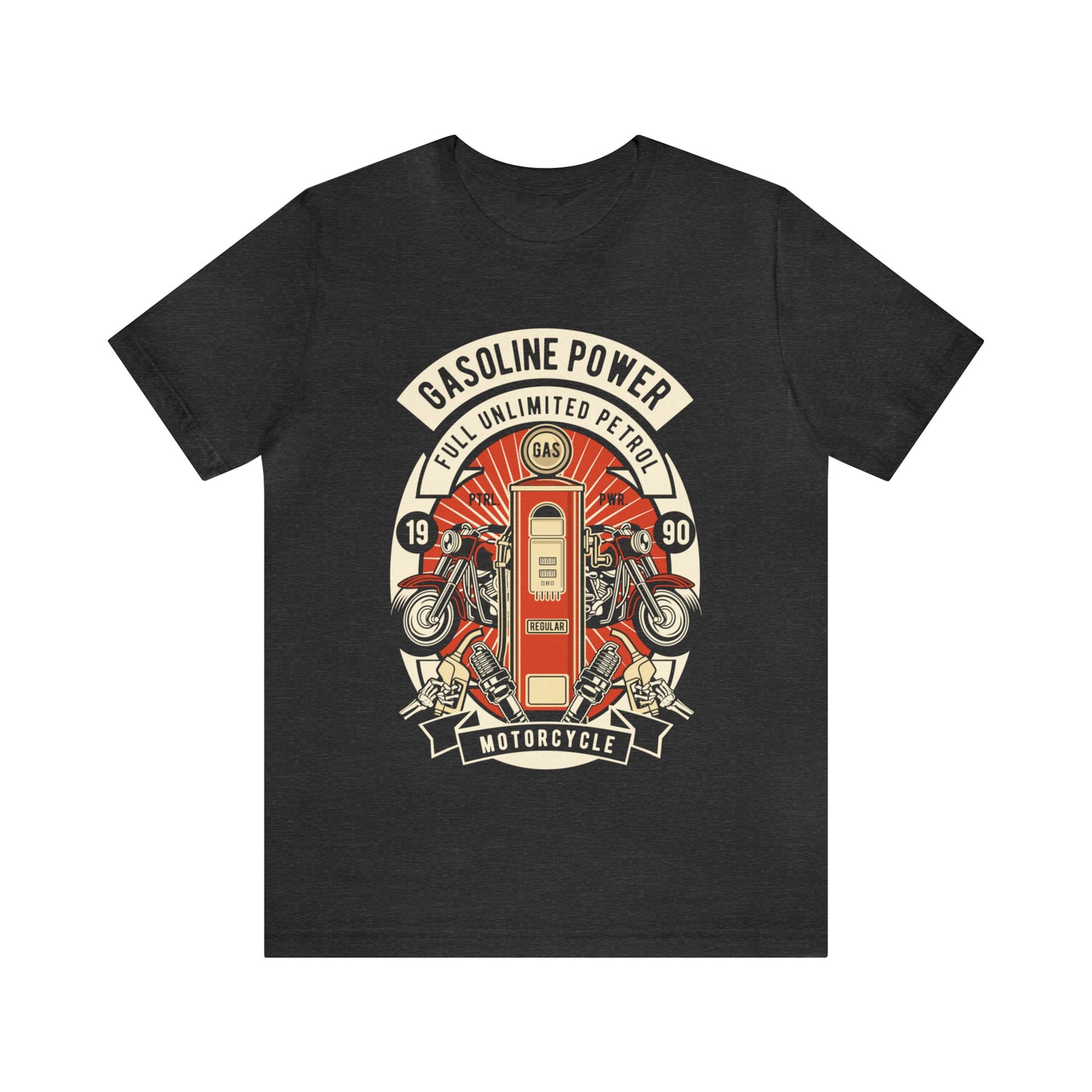 GASOLINE POWER Motorcycle - Unisex Jersey Short Sleeve Tee