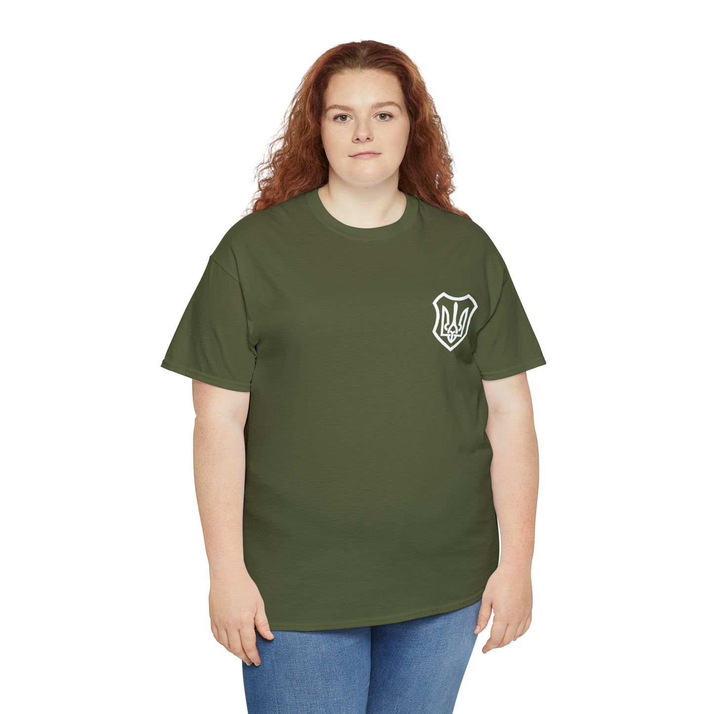 ICONIC UKRAINIAN TRIDENT T-SHIRT version 2 - Unisex Heavy Cotton Tee - AUS